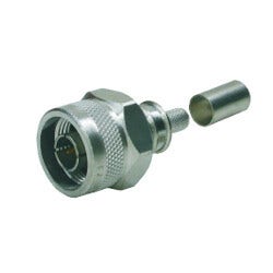 Times Microwave Systems TC-195-NMH-X Straight plug N male, grey