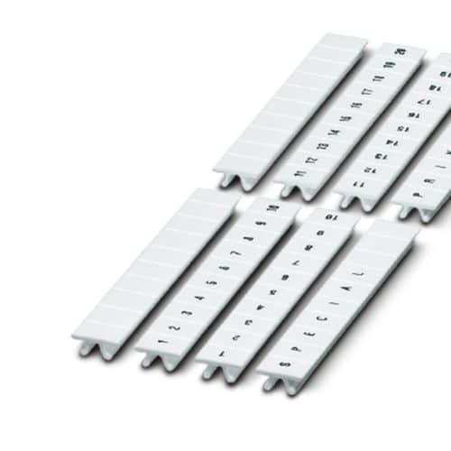 Phoenix Contact horizontal 5 mm clamp number, white