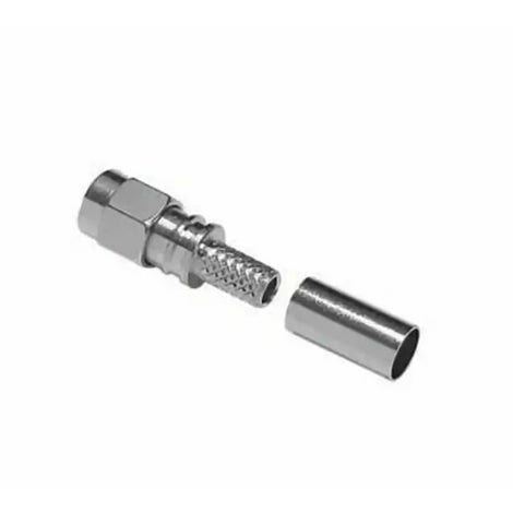 Times Microwave Systems EZ-195-SM-X p/n 3190-6140 Straight plug SMA male, grey