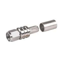 Times Microwave Systems EZ-240-SM-X p/n 3190-6319 Straight plug SMA male, grey