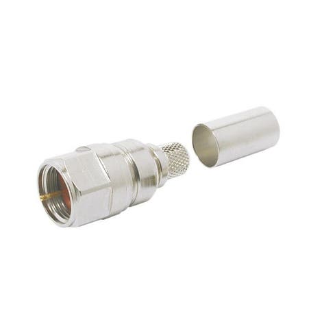 Times Microwave Systems EZ-600-FM-75-X p/n 3190-6410 Straight plug male, grey