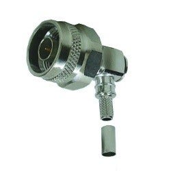 Times Microwave Systems TC-195-NMH-RA-D Right angle plug N male, grey