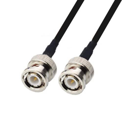 Cable assembly LMR240 BNC male to BNC male, 50 Ohm, black