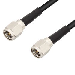 Cable assembly LMR240 SMA male to SMA male, black