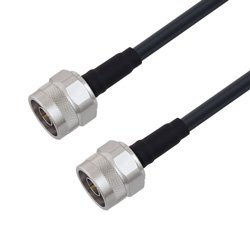 Cable assembly LMR240 N male to N male, black