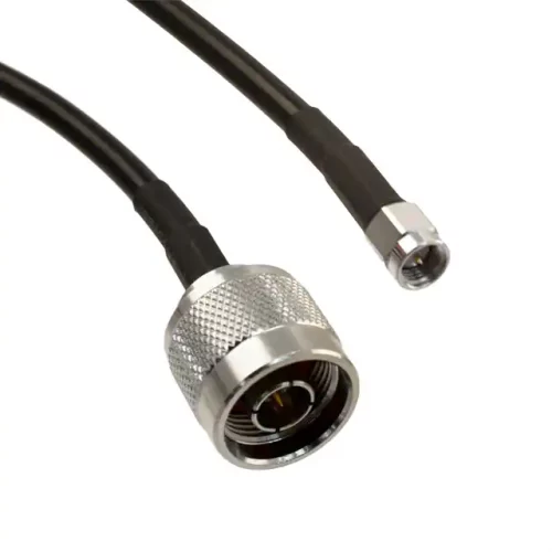 Cable assembly LMR240 N male to SMA male, black