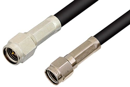 Cable assembly LMR240 SMA male to SMA-RP male, black