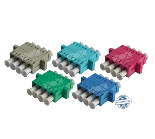 Adapters · LC/APC · Quadruplex · SM · Green · With Flange