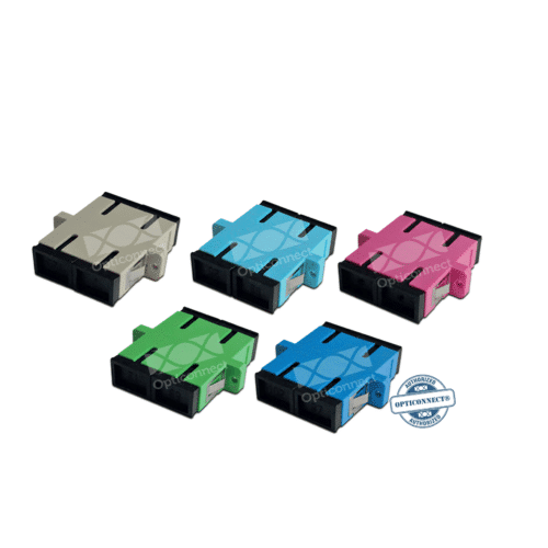 Adapters · SC/APC · Duplex · SM · Green · With Flange