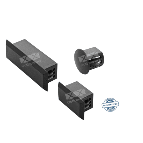 Plugs for patchpanels SC Duplex port, black