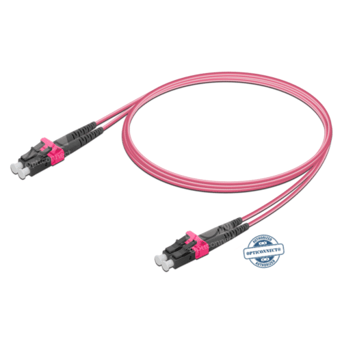 Patchcable · LC/PC - LC/PC · MM OM4 · Duplex · LSZH · 2.0mm · Erika Violet