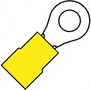 Klemko 101200 Ringferrule 2.6-6.6  M8, 100 pcs, yellow