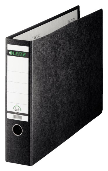 Ordner Leitz A3 77mm cross cardboard cloudy, black