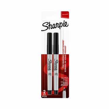 Felt pen Sharpie round 0.5mm blister of 2 pieces, black