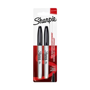 Felt pen Sharpie round 0.9mm blister of 2 pieces, black