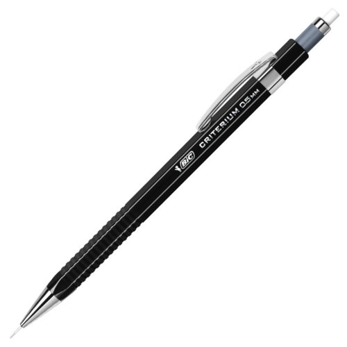 Mechanical pencil Bic Criterium 0.5mm with eraser metal clip, black