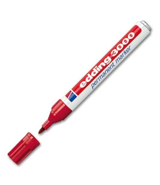 Felt pen Edding 3000 round 1.5-3mm, red
