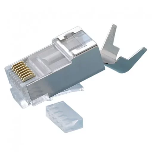 RJ45 Cat.6A/10gig shielded connector, 100 pcs, grey